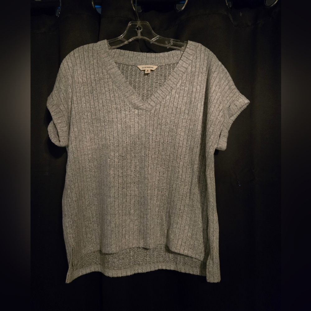 Lucky Brand Gray Short Sleeve Tee